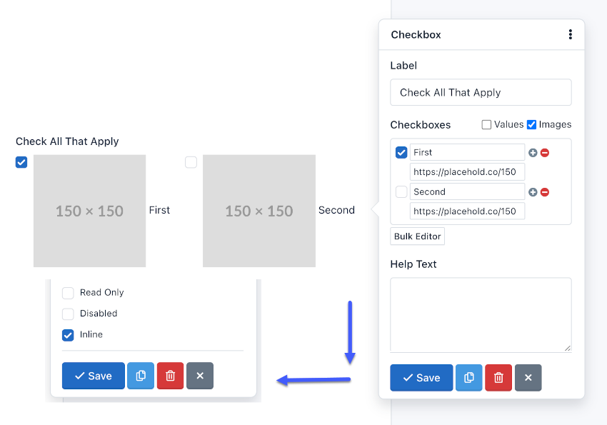 iform4u - Form Builder - Checkbox Component