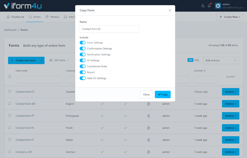 iform4u - Gestionnaire de formulaires