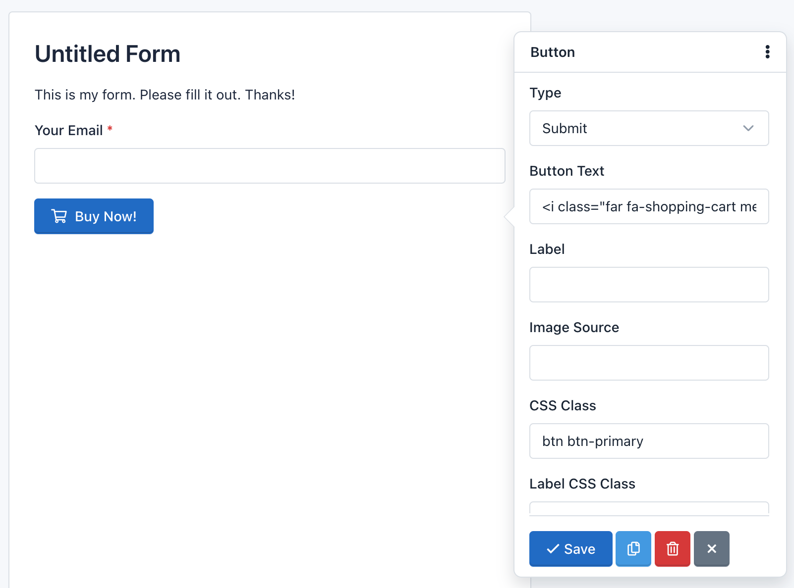 iform4u - Form Builder - Button