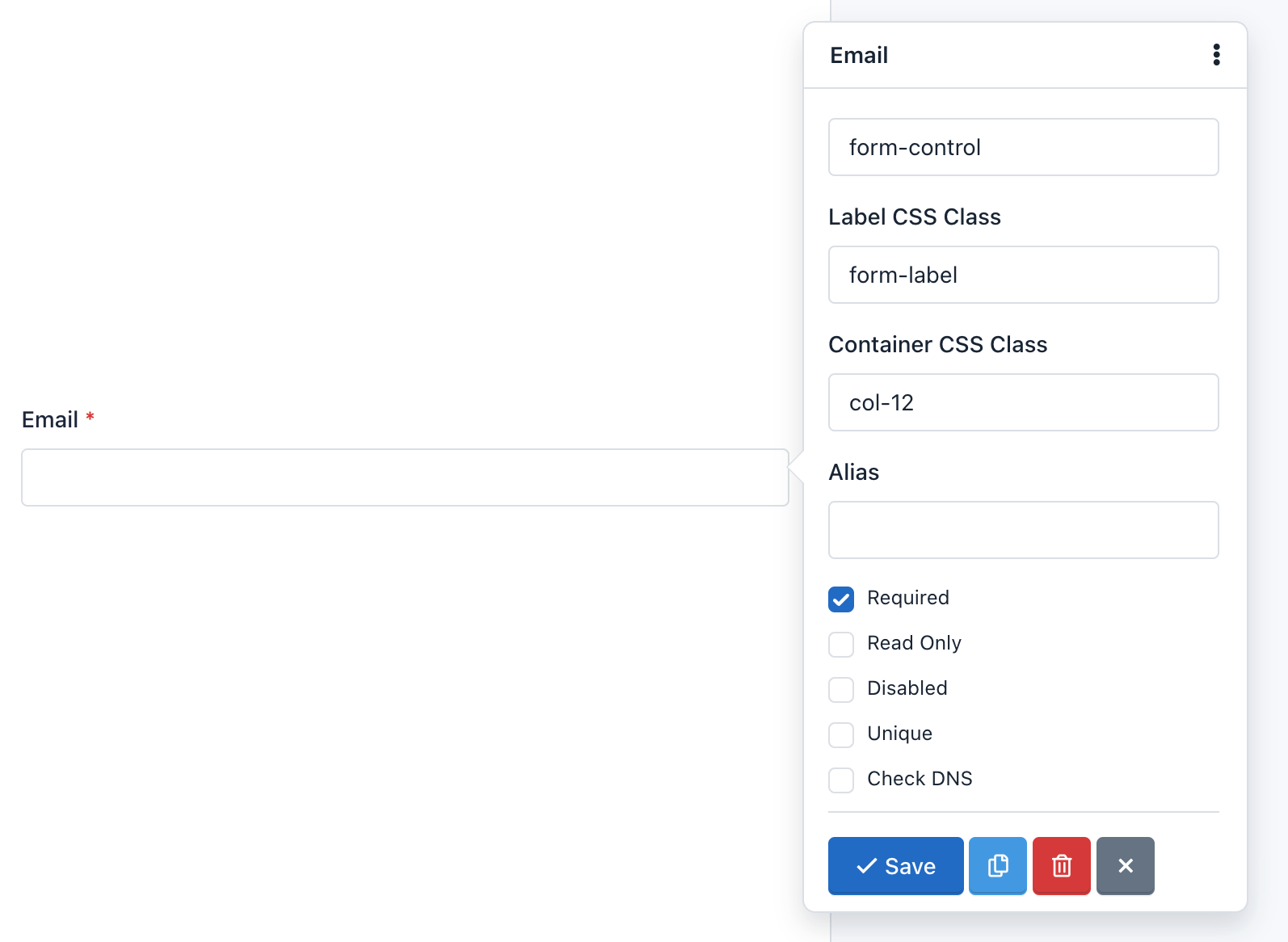 iform4u – Form Builder – Erforderlich