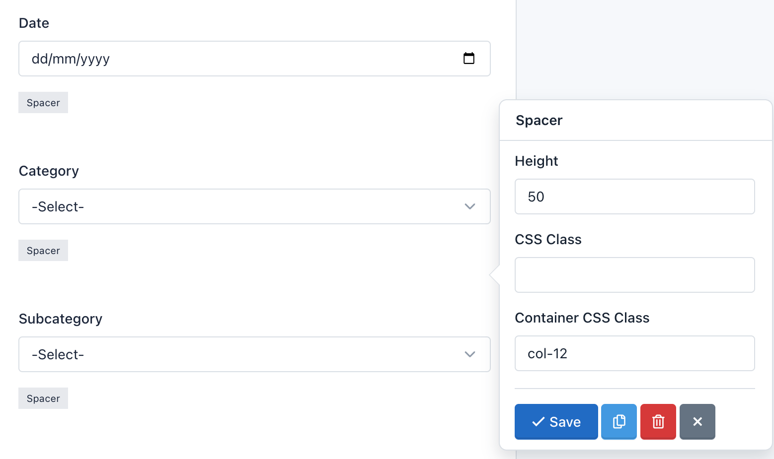 iform4u - Form Builder - Spacer