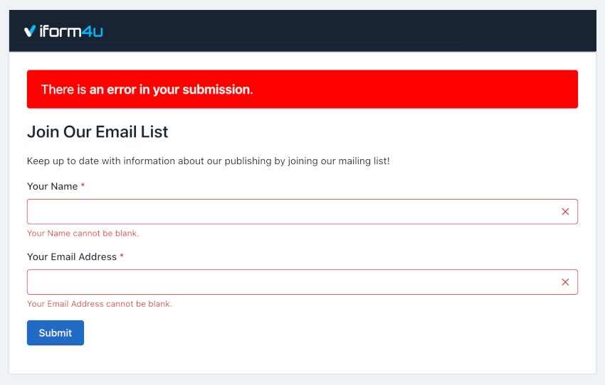 iform4u - Form Builder - Field Validation