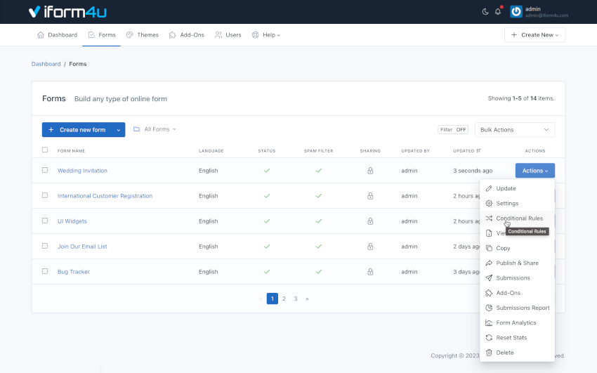 iform4u – Adicione lógica condicional a um formulário