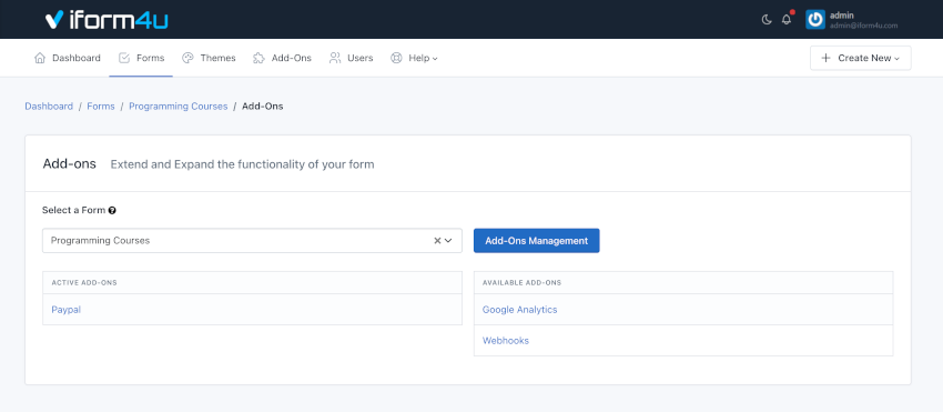 iform4u - Complementos de formulário