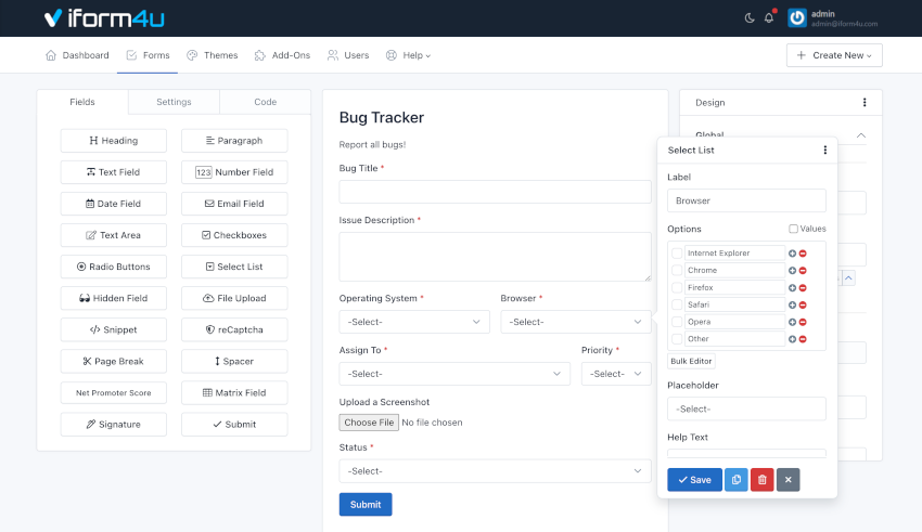 iform4u - Update a Form