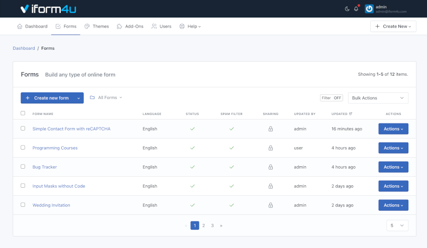 iform4u - Gerenciador de formulários