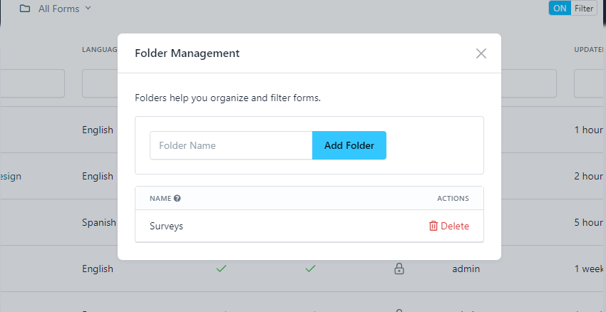 iform4u - Rename a Folder