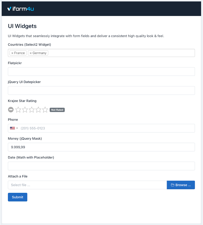 iform4u – UI-Widgets