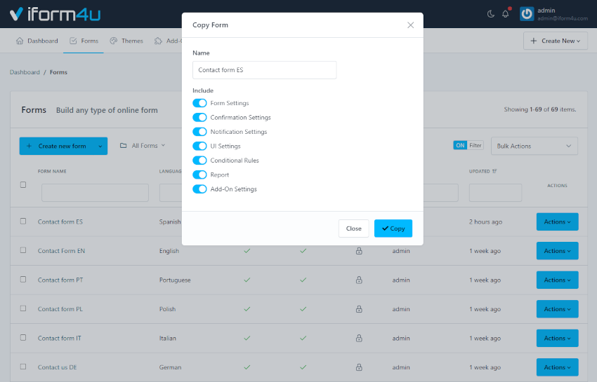 iform4u - Gerenciador de Formulários