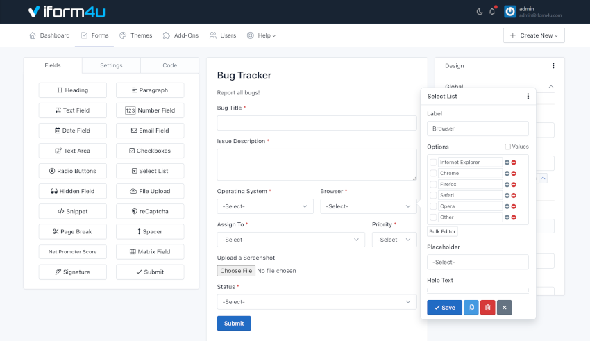 iform4u - Atualizar um Formulário