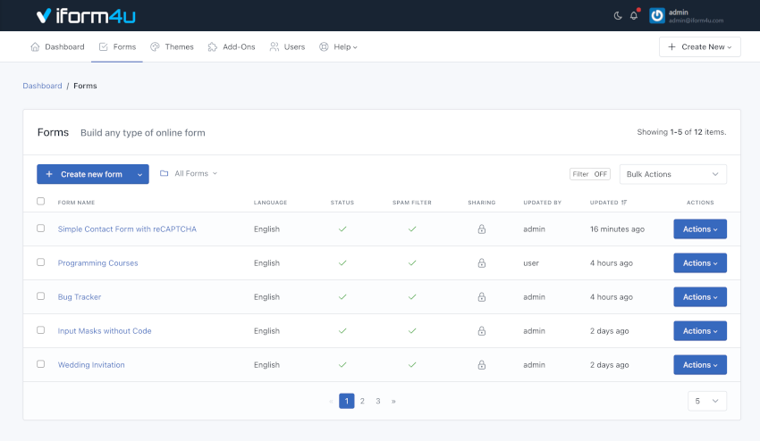 iform4u - Gerenciador de Formulários