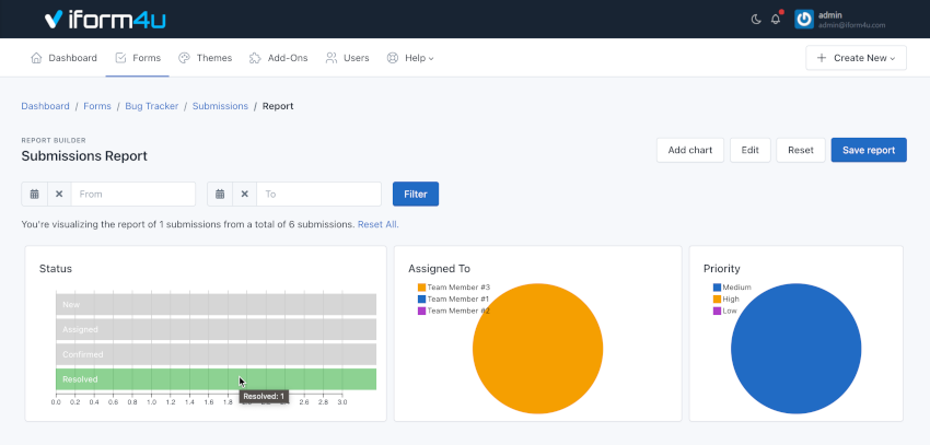 Costruttore Report - Interagire con il report