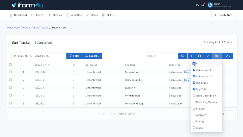 Gestione Sottomissioni