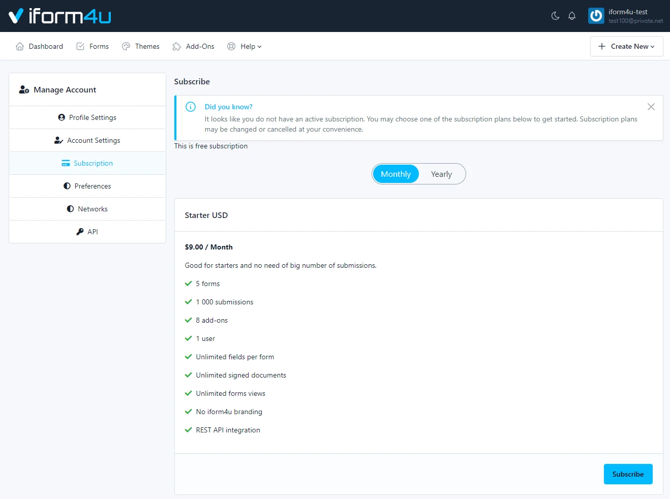 Abbonarsi a un piano - iform4u