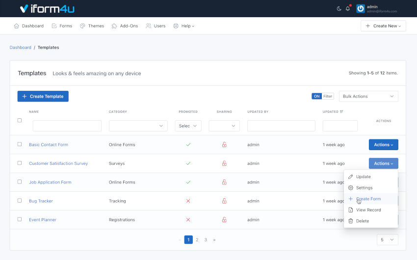 Crea un Modulo da un Template