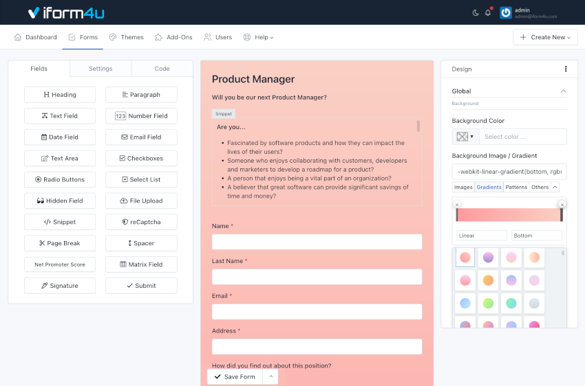 iform4u - Designer de Temas