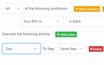 Skip forms Steps