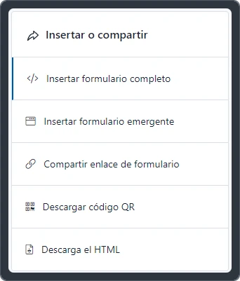 Comparte tus formularios de muchas maneras