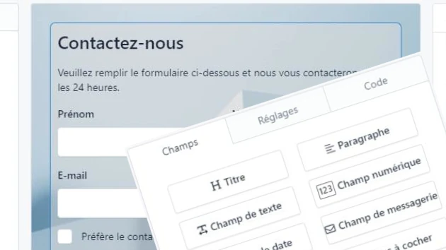 Outil avancé de création de formulaires en ligne